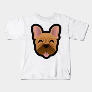 Black Masked French Bulldog Kids T-Shirt